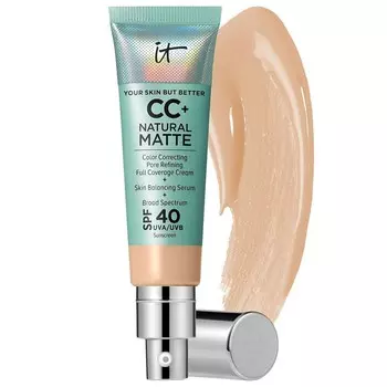 IT Cosmetics CC+ Cream Натуральная матовая основа с SPF 40, цвет Light