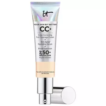 IT Cosmetics CC+ Крем-основа для коррекции цвета с полным покрытием и SPF 50+, цвет Light