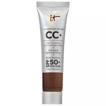 IT Cosmetics CC+ Крем-основа для коррекции цвета с полным покрытием и SPF 50+, цвет Neutral Deep