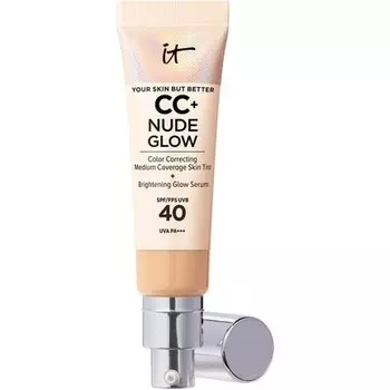 IT Cosmetics Your Skin But Better CC+ и Nude Glow Легкая тональная основа со средним покрытием и Сыворотка для сияния средней плотности 1 г