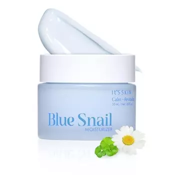 It'S SKIN Blue Snail Cream Ежедневный увлажняющий крем для лица с эссенцией муцина улитки, центеллы азиатской и ниацинамида, увлажняющий крем для лица для живой кожи, корейский увлажняющий крем для лица, 1,69 жидких унций