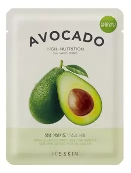 It's Skin, The Fresh Mask Sheet, питательная маска для лица на листе авокадо, 21 г