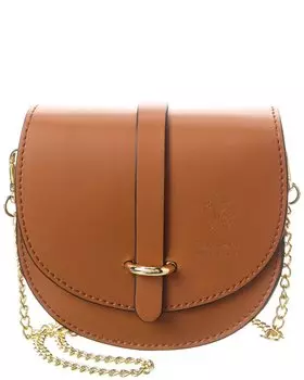 Итальянская кожаная сумка через плечо Italian Leather, коричневый