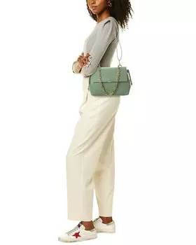 Итальянская кожаная сумка через плечо с верхней ручкой Italian Leather, зеленый