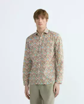 Итальянская мужская рубашка, стандартный крой, спортивная Xacus, зеленый