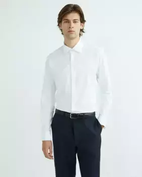 Итальянская мужская спортивная рубашка стандартного кроя Xacus, белый