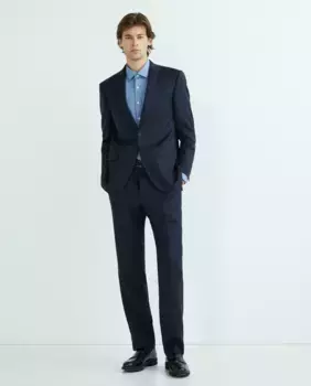 Итальянская мужская спортивная рубашка стандартного кроя Xacus, цвет Azul ndigo