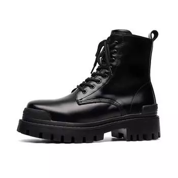 Итальянские ботинки YEDANI Martin для мужчин, Черный на флисовой подкладке