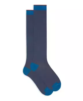 Итальянские хлопковые носки в полоску Gallo, мультиколор