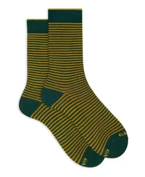 Итальянские короткие носки с виндзорскими полосками Gallo, мультиколор