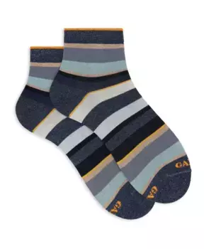 Итальянские короткие носки в полоску Gallo, мультиколор