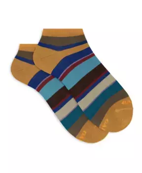 Итальянские носки до щиколотки из легкого эластичного хлопка Gallo, мультиколор