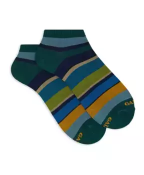 Итальянские носки до щиколотки из легкого эластичного хлопка Gallo, мультиколор