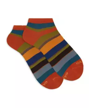 Итальянские носки до щиколотки с полосками Gallo, мультиколор