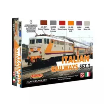 Итальянские железные дороги, комплект № 2, Train Paint Sets (Lifecolor)
