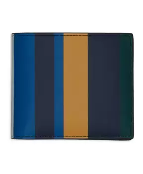 Итальянский кожаный кошелек с полосками Gallo, мультиколор