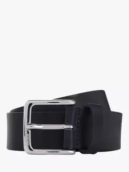 Итальянский кожаный ремень HUGO BOSS, темно-синий