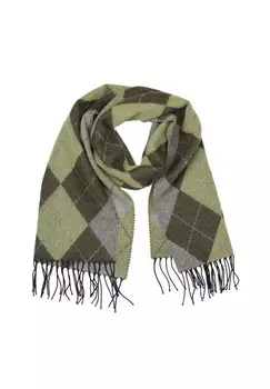 Итальянский шарф Аргайл мягкий и теплый Collezione alessandro, хаки