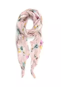 Итальянский шарф Verona с цветочным узором Collezione alessandro, цвет Rose