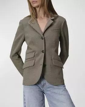 Итальянский жаккардовый блейзер Slade Rag & Bone, цвет Green Multi