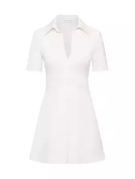 Итальянское мини-платье-рубашка со складками Milano Scanlan Theodore, цвет cream