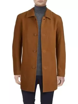 Итальянское пальто из смесовой шерсти Cole Haan, цвет Camel