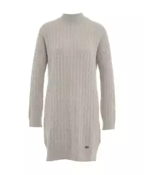 Итальянское платье косой вязки Liu Jo, серый