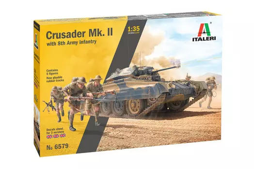 Italeri, Танк Crusader Mk.II, Модельный комплект, 8+
