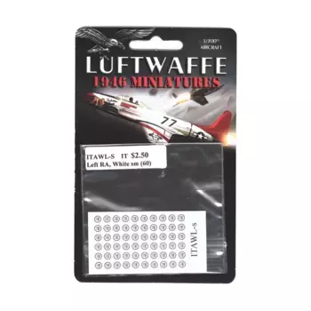 Италия — левая Regia Aeronautica, белая, маленькая, Decals - Blue Sky