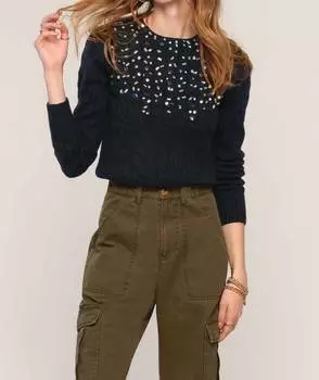 Июньский свитер черного цвета heartloom