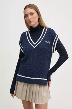 IVA VEST хлопковый жилет Pepe Jeans, темно-синий