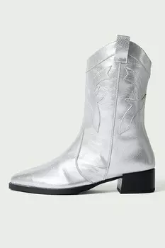 Iva замшевые ботинки с острым носком Alura, серебряный