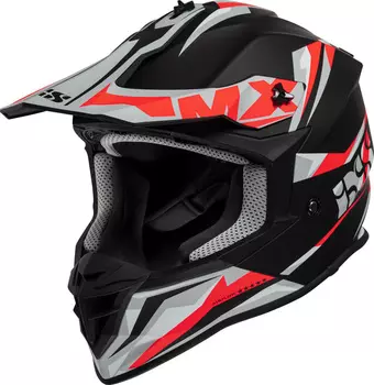 Шлем IXS 362 2.0 для мотокросса, черно-красно-белый