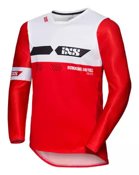 IXS MX Jersey 19 2.0 Slim Мотокросс Джерси, красный/белый