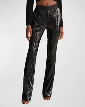 Из которых брюки с блестками Halston, цвет Black