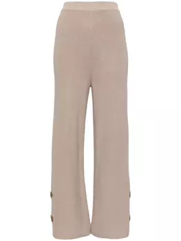 Izaak Azanei трикотажные брюки прямого кроя, коричневый