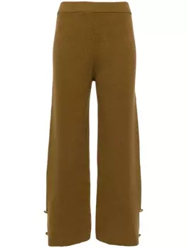 Izaak Azanei укороченные трикотажные брюки, коричневый