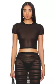 Изабелла прозрачный топ Nbd, черный