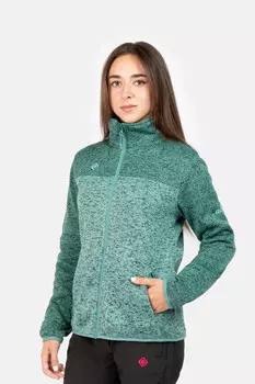 ИЗАС вязаная флисовая куртка Izas, темно-зеленый