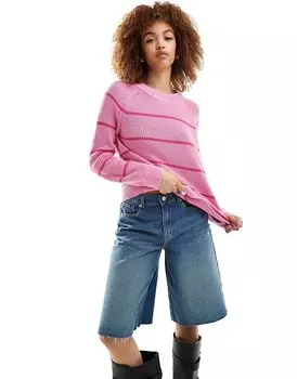 Избранное – Лола – Вязаный свитер розового цвета в полоску