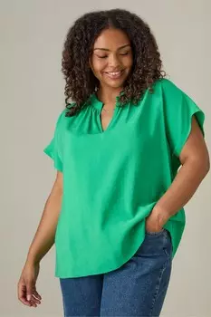 Изгиб топ с высоким воротом Live Unlimited, зеленый