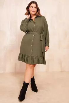 Изгибы, как у этих мини платьев рубашек Friends Like These, зеленый