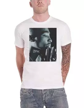 Изменения Футболка с боковым портретом Tupac, белый