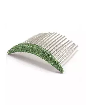 Изогнутая хрустальная расческа для волос Soho Style, цвет Green