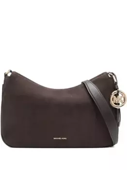 Изогнутая кожаная сумка через плечо MICHAEL KORS, коричневый