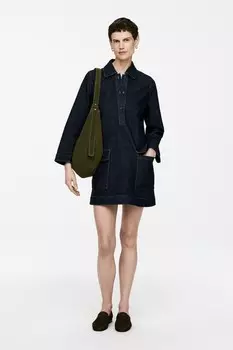 Изогнутая сумка Arket, хаки