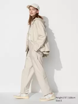 Изогнутые брюки пекаря Uniqlo, бежевый