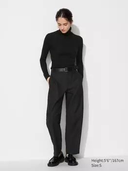Изогнутые брюки пекаря Uniqlo, черный