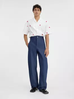 Изогнутые джинсы JACQUEMUS The Scala de-Nmes denim pants, темно-синий