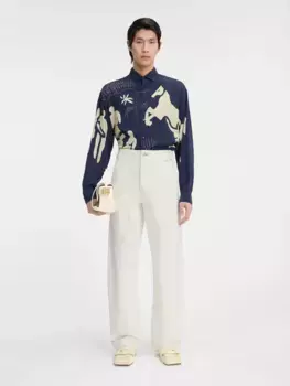 Изогнутые джинсы Ле де Ним Скала Jacquemus, белый